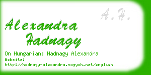 alexandra hadnagy business card